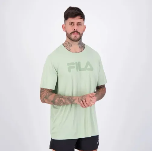 Camiseta Fila Run Essential Verde Tamanho G