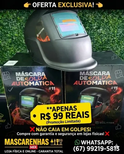 Máscara de Solda com Regulagem Automática Fasterr COD: 012