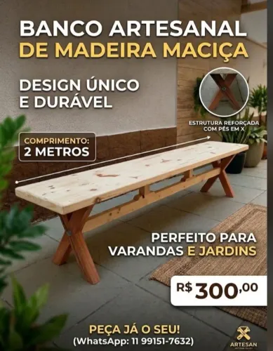 Banco em X ( 2 metros ) NOVA