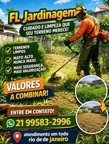 Roçagem de terrenos e quintal 