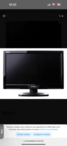 Monitor Lenovo Tft 19.5 E2002b - Bom