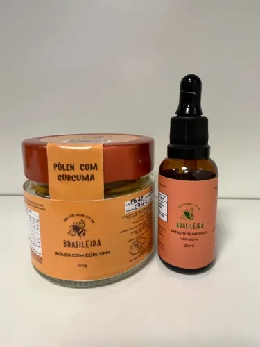 Pólen Apícola e Própolis Vermelha combo para imunidade Premium