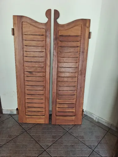PORTA SALOON RÚSTICA MADEIRA MACIÇA - DECORAÇÃO CHÁCARA / BAR