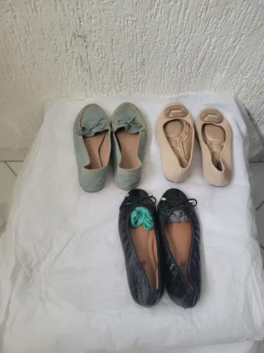 Lote com 3 sapatos feminino número 34