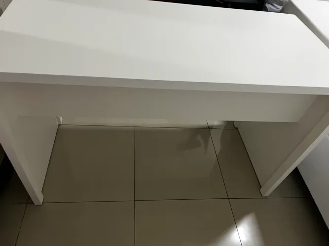 MESA MDF 1.20x0.55x0.75 - Branca - Escritório- Estudo- Consultório