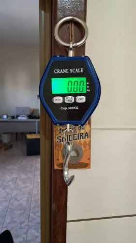 Balança Digital Portátil 300kg Com Gancho Compacta á PIlha
