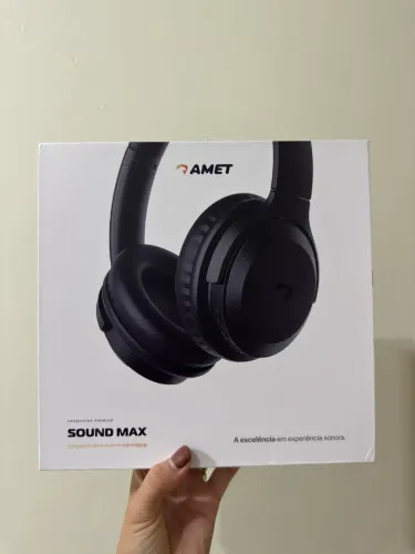 Headset Bluetooth AMET Sound Max - Cancelamento de Ruído | Até 65h de Bateria