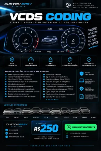 ATIVAÇÃO DE FUNÇÕES OCULTAS - VCDS / CUSTOM EASY