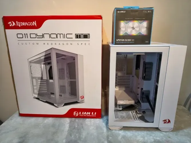gabinete lian li redragon branco  + ventoinhas lian li excelente estado