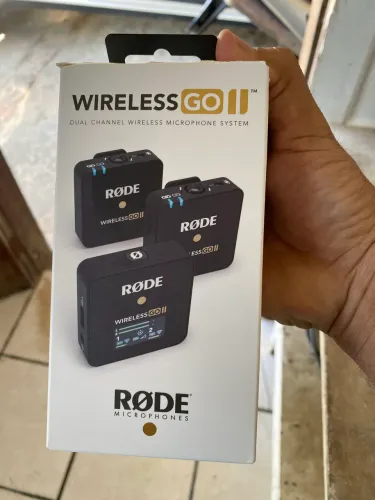 Sistema Microfone Sem Fio Rode Go li Usb-c Canal Duplo Preto