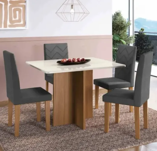 CONJUNTO c\04 CADEIRAS MESA MONACO E CADEIRAS Entregamos DF e Entorno 