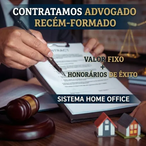 Contrato Advogado(a) - Fixo + êxito em Home Office.
