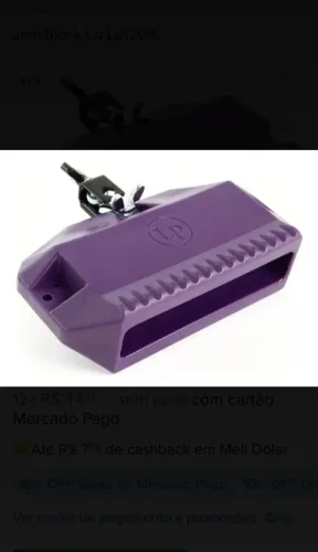 Latin Percussion Guiro Jam Block, roxo (LP1209)