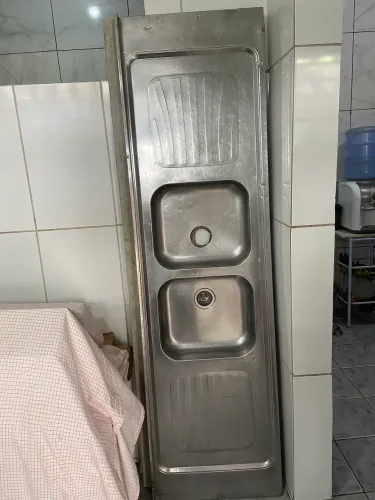 Pia de aço inox 2 Cubas