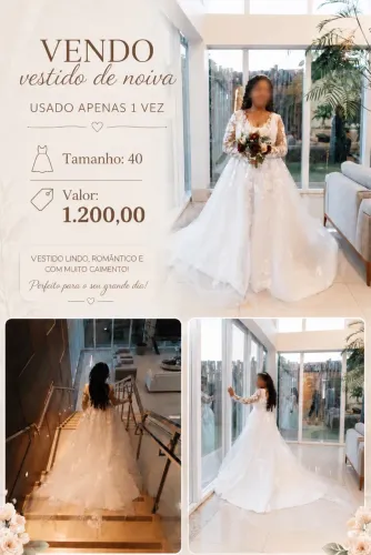 Vende-se vestido de noiva