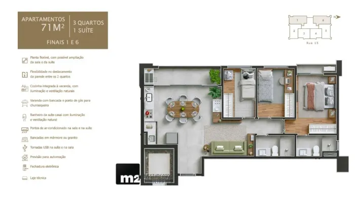 15W22 Contemporary Living 3 Quartos no Setor Oeste