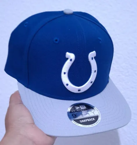 Bone New Era 9FIFTY Original Fit Snapback NFL Indianapolis Colts Aba Reta Azul