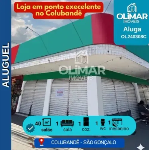Aluguel de loja na Av. José Mendonça de Campos, 957 Loja 01 | Colubandê São Gonçalo