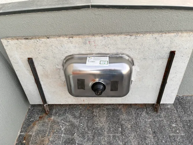 Pia de cozinha granito Cuba inox retirada nova