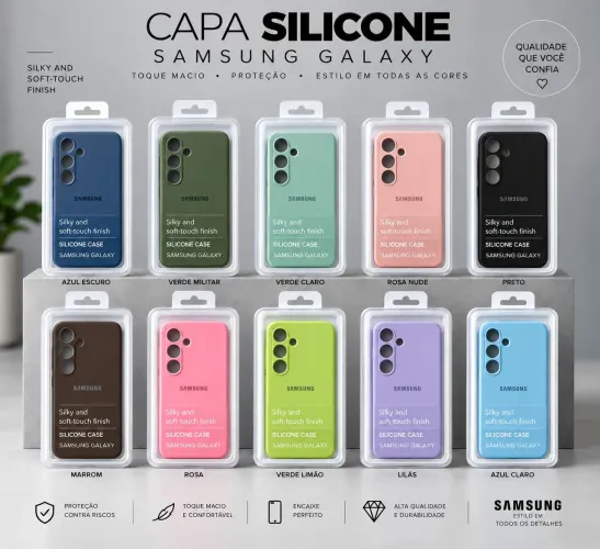 Capa premium Samsung Galaxy A06 A07 A13 A14 A15 A16 A17 A35 A36 A55 A56