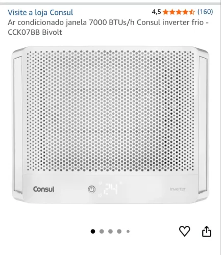 Ar condicionado janela 7000 BTUs Consul 