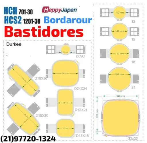 Bastidores para maquinas de bordar