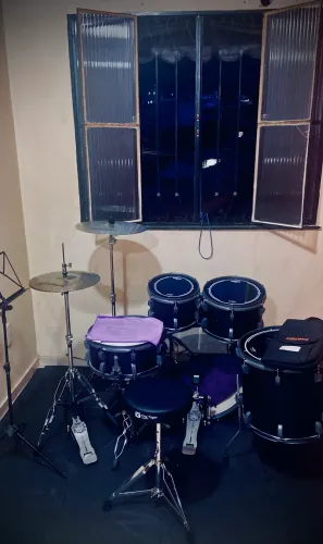 Bateria Acústica Odery The Tiger Preto Fosco