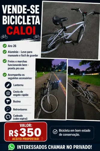 Bicicleta caloi alumínio aro 26