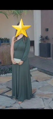 Vestido verde militar M + bolsa