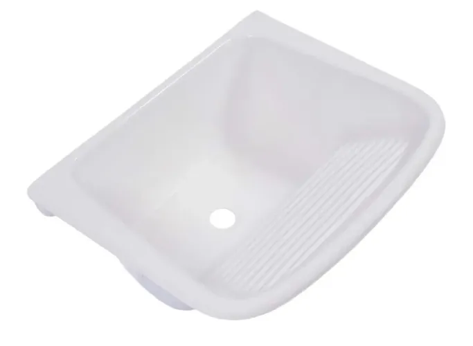 ? Tanque de Lavar Roupa em Mármore Sintético Branco - Ótimo Estado