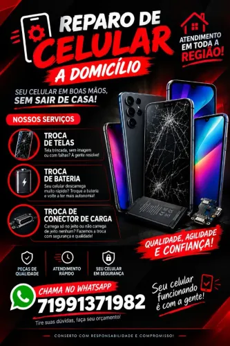 Reparo de celular a domicílio.