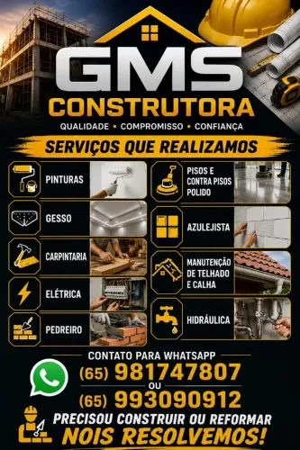 Pinturas, construção e reformas.