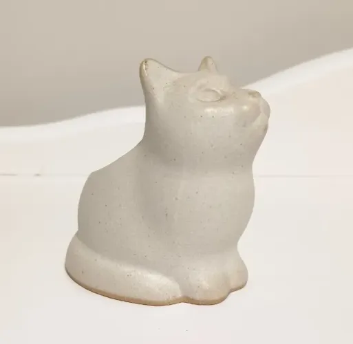 mini vaso de plantas gato cerâmica