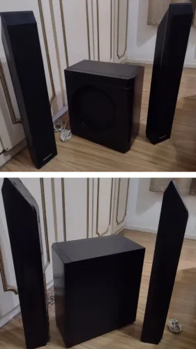 Subwoofer Panasonic passivo mod KELTON excelente estado - acompanham 2 cxs satélite torre