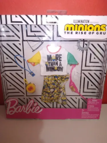 Cartela licenciada Minions de roupas e acessórios Barbie