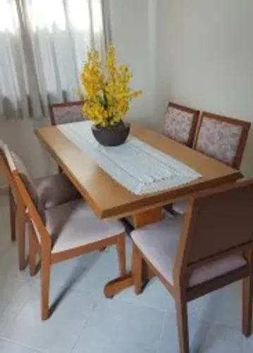 Conjunto mesa 1,50 com 6 cadeiras