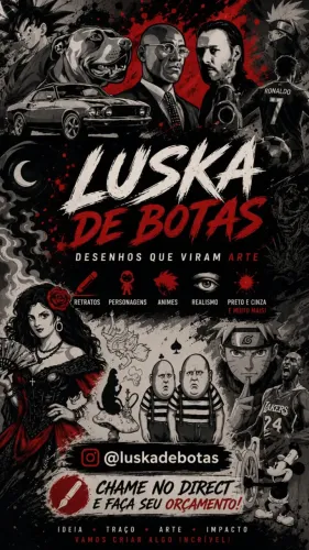 Arte em parede - Desenhos personalizados (animes, filmes, carros)