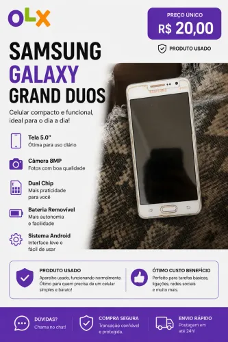 SAMSUNG GRAND DUOS CELULAR BARATO