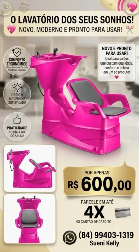 Lavatório rosa