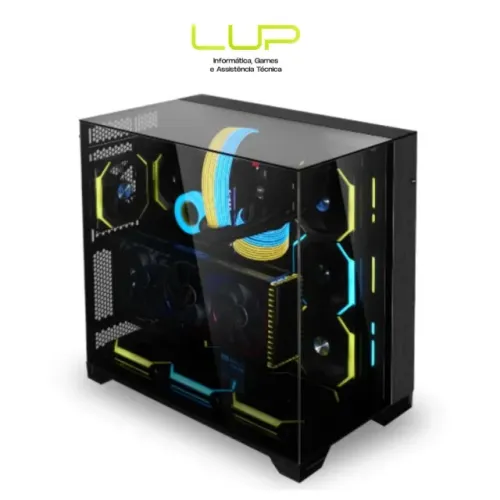 (LOJA FÍSICA) Gabinete Gamer Lian Li O11 Vision Chrome, Mid Tower