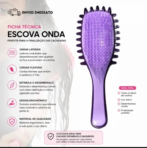 Escova de definição e fitagem