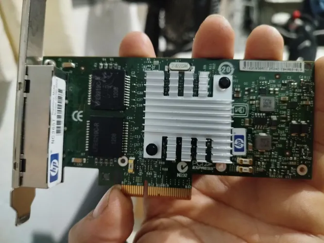 Adaptador Ethernet HP NC365T Intel I340-T4 593743-001 4 portas PCIe 2.0 x4