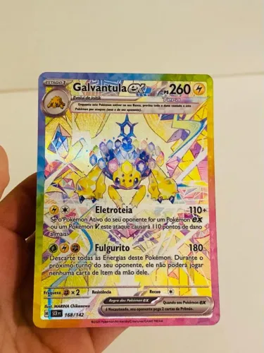   Carta POKEMON Galvantula ex (168/142) Coroa Estelar FOIL NM