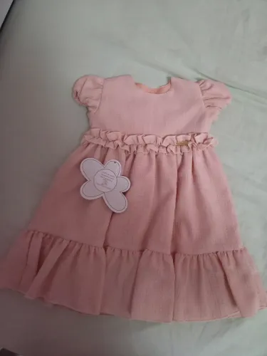 VESTIDO BEBÊ E PAR DE MEIA - ATÉ 1 ano
