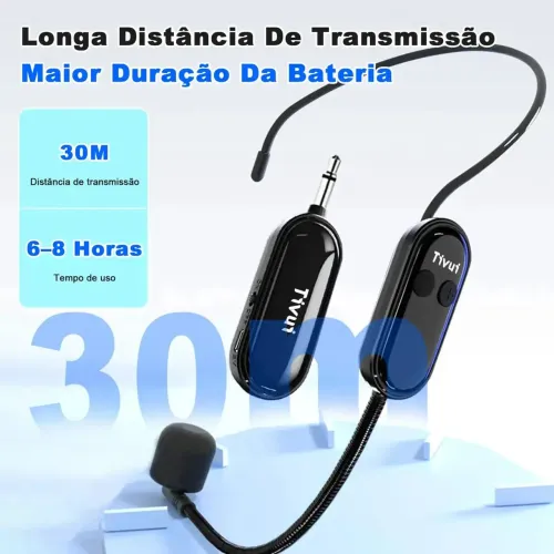Microfone Sem Fio Headset NeoXtek Para Professor, Palestra e Reunião
