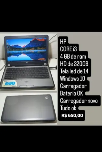 Notebook HP Core i3 4GB 320GB - Achado em Promoção no Facebook + Entrega e Garantia