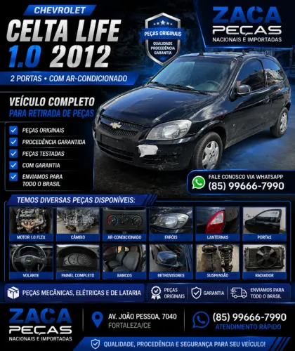 Chevrolet Celta Life 1.0 2012 2 Portas Com Ar - Peças Originais