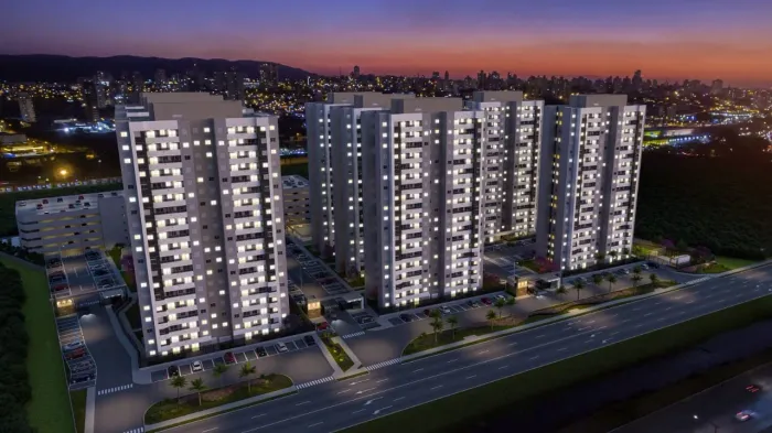 Torre Piemonte 44,46,47m2 2 Dorms,Sala,Banheiro,Cozinha Americana,Varanda e Lazer Completo