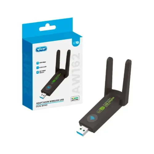 Adaptador Wireless Wi-fi Dual Band 2,4g 5g 1300mbps Usb