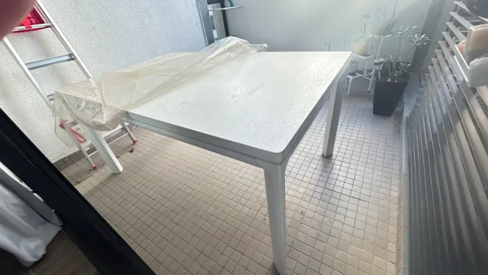 Mesa de jantar Madeira laqueada branca